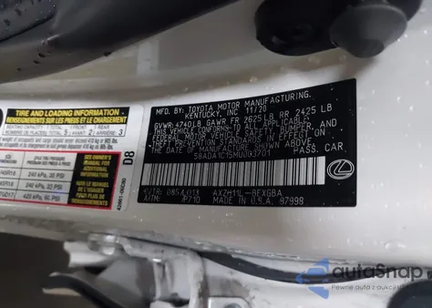 2021 Lexus Es 300H from USA, damaged, VIN 58ADA1C15MU003701